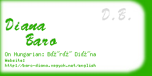 diana baro business card